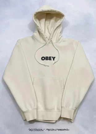 Pull Obey épais Crème Femme coupe large Logo imprimé Hoodie Oversize Sweatshirt - S /1112B, marke: Obey, zustand: Sehr gut, größe: S / 36 / 8, 49,00 €, 52,15 € beinhaltet Vinted-Käuferschutz Pro