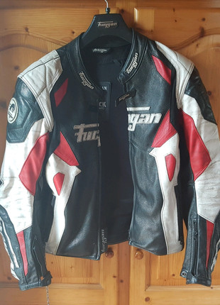 Blouson RS-R FURYGAN Noir/Blanc/Rouge - , Blouson moto cuir