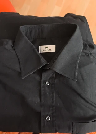 Chemise noire Kingfield Taille 43 neuve, merk: Kingfield, staat: Nieuw zonder prijskaartje, maat: 43 cm, € 3,90, € 4,80 inclusief Kopersbescherming