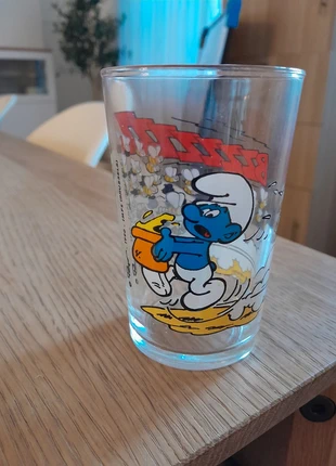 Verre à moutarde amora vintage Schtroumpf poursuivi par les abeilles, marca: Amora, estado: Muito bom, €5.00, €5.95 inclui Proteção do Comprador