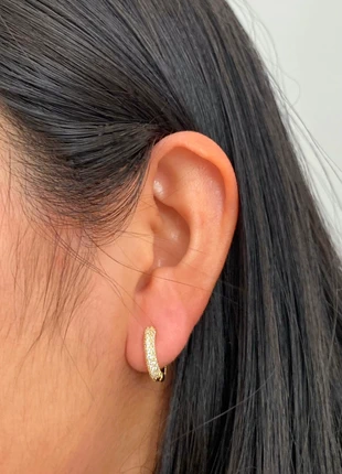 Boucles d’oreilles créoles diamant 925 or, brand: Diamant, condition: Very good, €15.00, €16.45 includes Buyer Protection