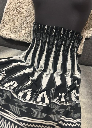 🖤🤍 Jupe longue fluide – Imprimé ethnique – Jia Yingbao, marca: jia yingbao, estado: Muito bom, tamanho: M / 38 / 10, €7.90, €9.00 inclui Proteção do Comprador