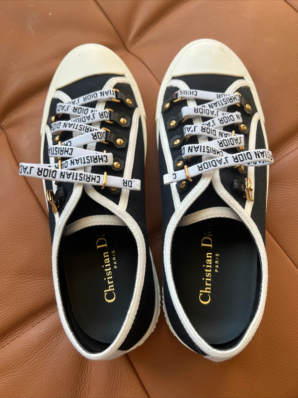 New Walk N Dior Sneaker Women s Black Canvas 38.5 8