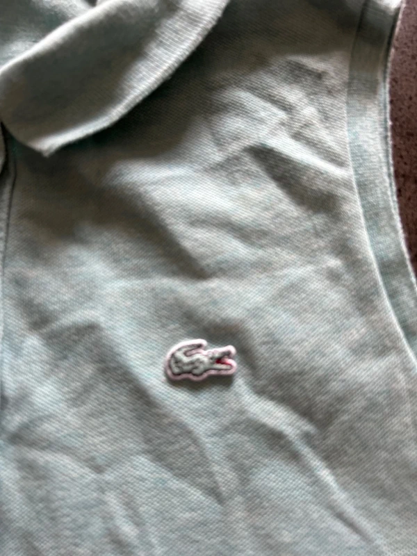 Polo Lacoste manches courtes femme, vert clair taille 34 - photo numéro 2