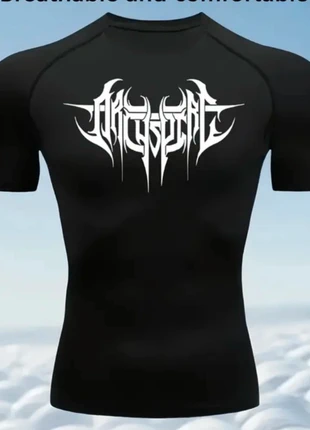 T-shirt homme streetwear & sport – Compression haute qualité – Noir, motif graphique, marque: streetwear compression sport, état: Très bon état, taille: M, 26,00 €, 28,00 € Protection acheteurs incluse