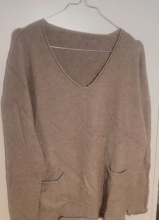 Pull à manches longues marrons avec deux poches col V 38-40, brand: sans marque, condition: Very good, size: M / 38 / 10, €7.00, €8.05 includes Buyer Protection