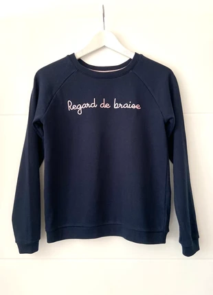 Pull à message Regard de Braise 🔥, marque: Kiabi, état: Très bon état, taille: XS / 34 / 6, 6,00 €, 7,00 € Protection acheteurs incluse