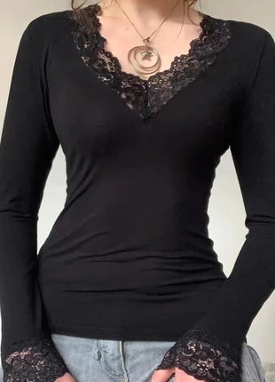 Haut à manches longues en dentelle style y2k, taille S, marque: y2k, état: Très bon état, taille: S / 36 / 8, 24,99 €, 26,94 € Protection acheteurs incluse