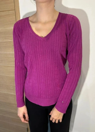Pull Tommy Hilfiger violet - Col V - Taille M - Femme, marque: Tommy Hilfiger, état: Bon état, taille: M / 38 / 10, 9,90 €, 11,10 € Protection acheteurs incluse