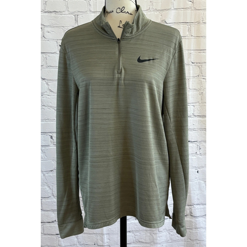 Nike Men's Breathe Superset Green Quarter Zip Pullover (Size M) 4