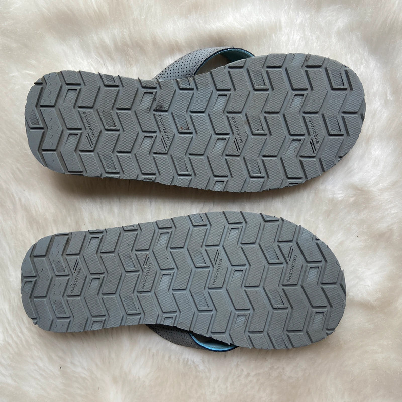 Blue & Grey Grunden Sea Deck Flip Flops 2