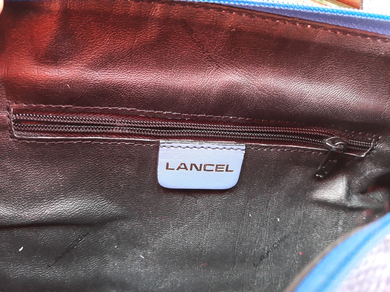 Sac polochon Lancel bleu