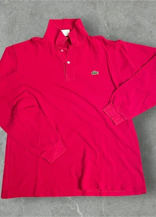 Lacoste polo classica rossa con logo ricamato, brand: Lacoste, condizioni: Ottime, taglia: S, €15.00, €16.45 include la Protezione acquisti
