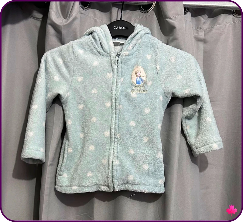 Robe de chambre polaire Disney La Reine des Neiges, Elsa, Taille 4-6 ans