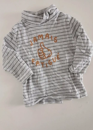 Tee shirt manches longues Gemo 6mois, merk: Gémo, staat: Goed, maat: 3-6 maanden / 62 cm, € 1,00, € 1,75 inclusief Kopersbescherming