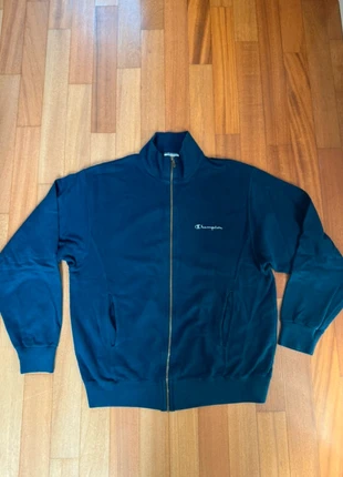 Felpa con zip sweatshirt uomo unisex blu tg. M Champion vintage anni 2000, merk: Champion, staat: Heel goed, maat: M, € 15,00, € 16,45 inclusief Kopersbescherming