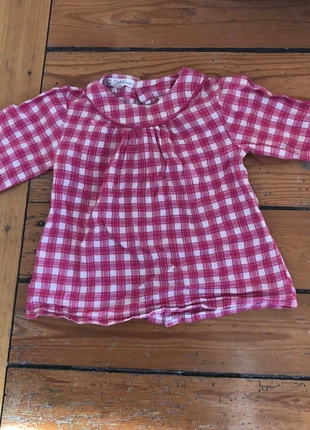 Blouse rose à carreaux kitchoun taille 12 mois , marque: Kitchoun, état: Très bon état, taille: 9-12 mois / 74 cm, 1,00 €, 1,75 € Protection acheteurs incluse