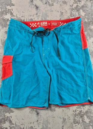 Short maillot de bain Vans taille 32 ou M bleu et rouge logo brodé, marca: Vans, estado: Muito bom, tamanho: M, €11.80, €13.09 inclui Proteção do Comprador