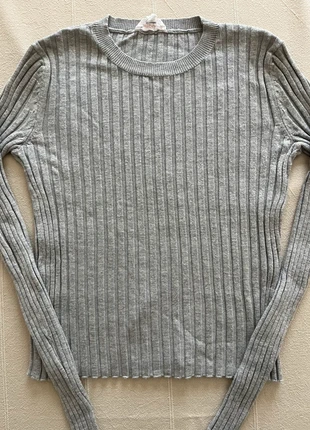 Pull côtelé gris Jennyfer moulant, marque: Jennyfer, état: Neuf sans étiquette, taille: XS / 34 / 6, 7,00 €, 8,05 € Protection acheteurs incluse