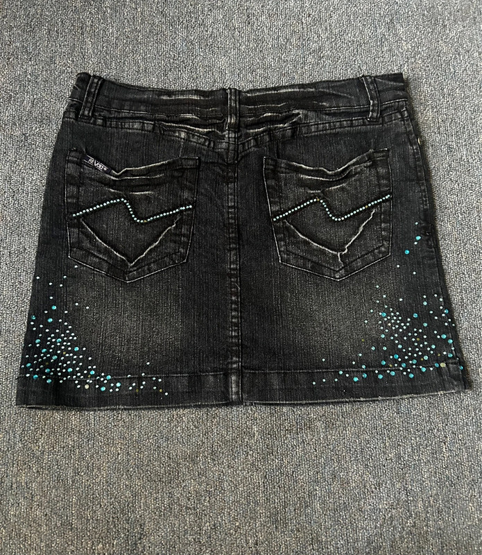 2000s mini bedazzled skirt 5