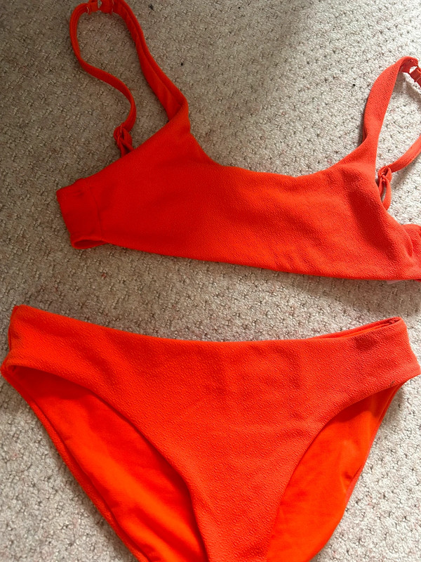 Primark bright orange red bikini Vinted