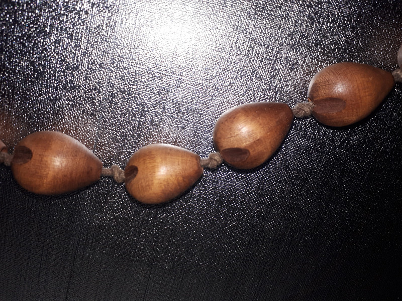 Sautoir éthnique en perles de bois 2