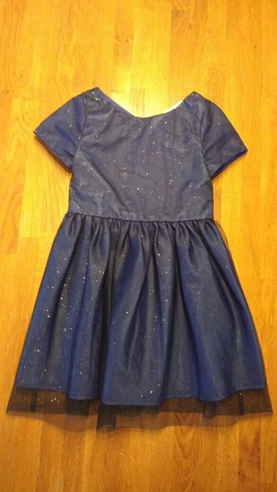 Magnifique robe bleu nuit scintillante t 3/4 ans 1
