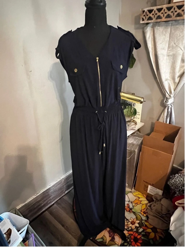 Women's Blue Jumpsuit Size L 1