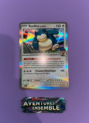Carte Pokémon Ronflex de Nabil 117/159 Holo Aventures Ensemble Fr, brand: Pokémon, condition: Very good, €1.00, €1.75 includes Buyer Protection