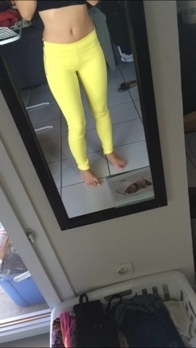 Legging pantalon Zara jaune 1