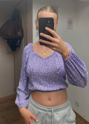 Blouse violette à fleur taille 34-36 kiabi, brand: Kiabi, condition: Very good, size: S / 36 / 8, €4.00, €4.90 includes Buyer Protection