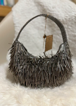 Mirasol beaded bag silver, merk: Mirasol, staat: Nieuw met prijskaartje, € 65,00, € 68,95 inclusief Kopersbescherming
