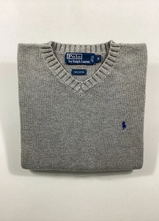 Pull Col V Ralph Lauren Homme – Gris – Logo Brodé – Taille S – 100% Coton, marque: Ralph Lauren, état: Très bon état, taille: S, 29,90 €, 32,10 € Protection acheteurs incluse