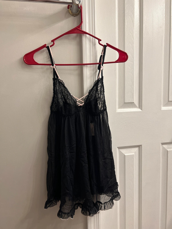 Black Victoria’s Secret bow slip dress