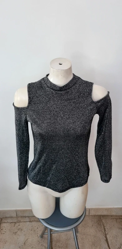 Top manches longues gris paillette grain de malice 36 - photo numéro 5