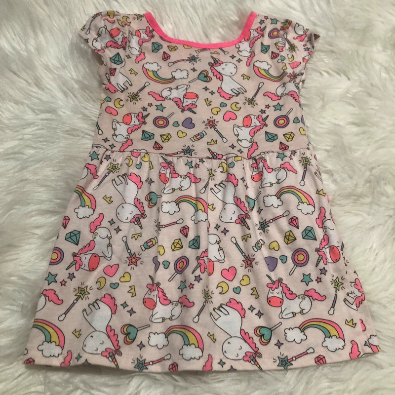 Swiggles 3T pink and fun print toddler baby girl dress 3
