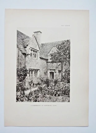 A farmhouse at saintbury, gloucestershire - antique/vintage print - 1905, brand: NO LABEL, condition: Good, £7.49, £8.56 includes Buyer Protection Pro