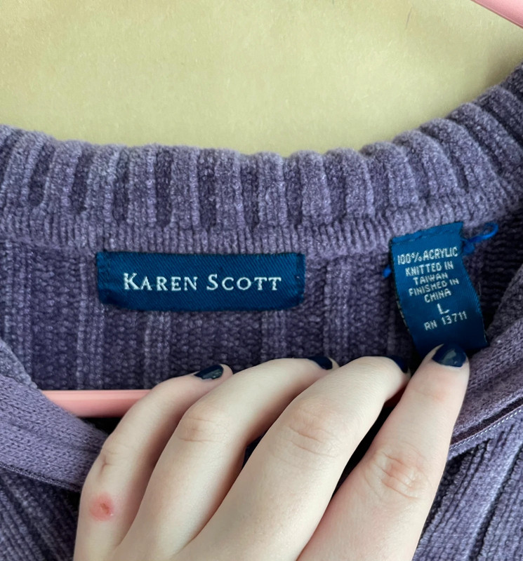 Purple Quarter Zip Sweater 3
