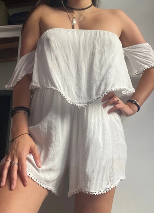 Combi short blanche - New Look - Taille 36, brand: New Look, condizioni: Ottime, taglia: S / IT 40 / EU 36, €4.00, €4.90 include la Protezione acquisti