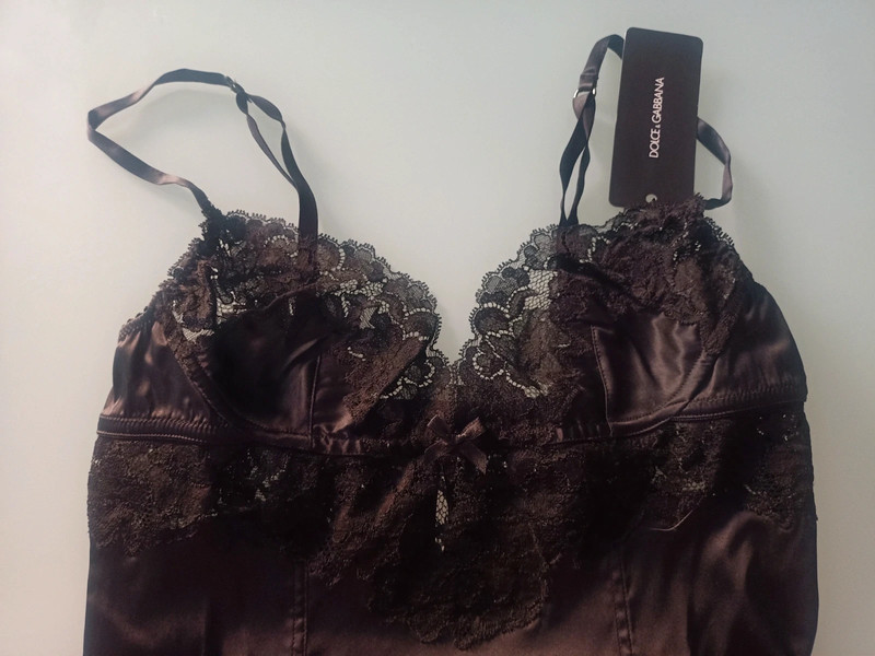 Top Canotta intimo Dolce e Gabbana nuova in raso di seta Vinted