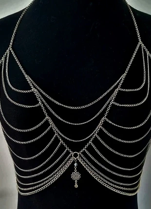 Body Chain Plateado Tribal en Capas – Joya de Cuerpo Completa Ajustable, marque: Local, état: Neuf avec étiquette, 13,00 €, 14,35 € Protection acheteurs incluse