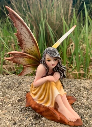 Figurine fée sur feuille 14x12cm, condition: Very good, size: One size, €35.00, €37.45 includes Buyer Protection Pro