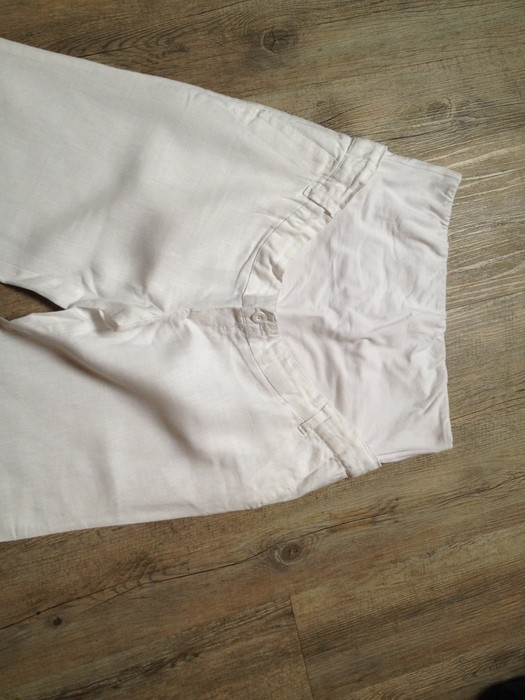Pantalon de grossesse blanc 100% lin 2