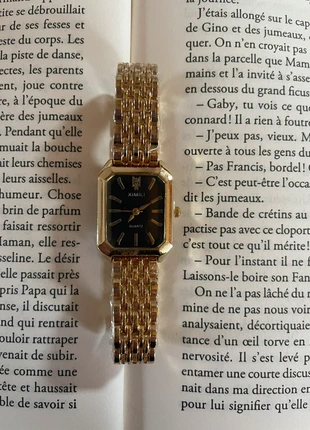 Montre à quartz pour femme noire et dorée, marca: Quartz, estado: Nuevo con etiquetas, tamaño: Talla única, 10,00 €, 11,20 € Protección al comprador incluida