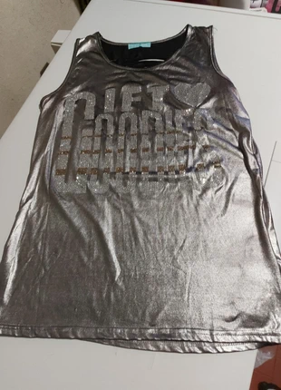 Canotta con brillantini Y2K, marque: y2k, état: Neuf sans étiquette, taille: L / 40 / 12, 13,90 €, 15,30 € Protection acheteurs incluse