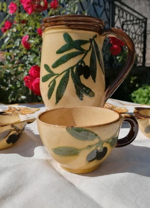 Broc faïence Vallauris provençale vintage, marque: Vallauris, état: Très bon état, 30,00 €, 32,20 € Protection acheteurs incluse