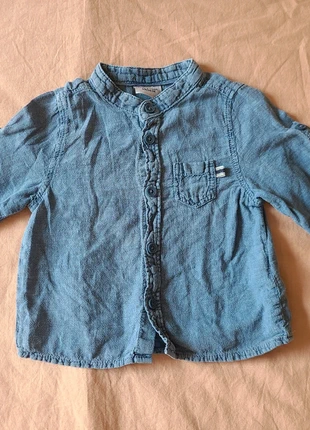 Chemise bébé 6 mois Tape à l’Œil lin coton bleu, brand: Tape à l'œil, condition: Very good, size: 6-9 months / 68 cm, €2.00, €2.80 includes Buyer Protection
