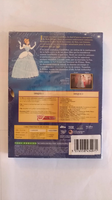 CENDRILLON DVD WALT DISNEY NEUF SOUS BLISTER VERSION FRANCAISE
