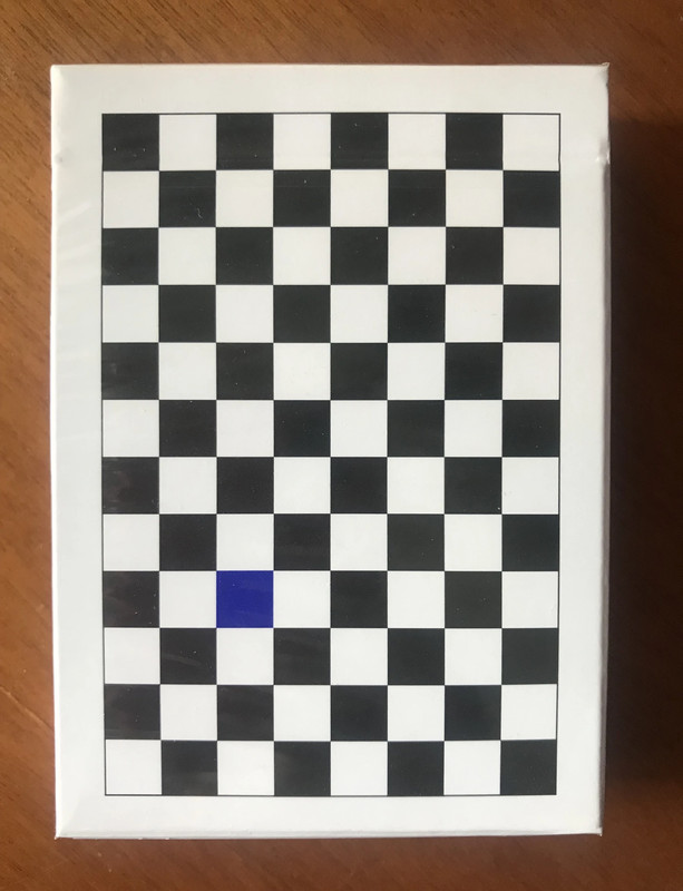 Checkerboard Black with Blue Square - Anyone Worldwide - Playing Cards - Carte da Gioco - Nuovo New 1