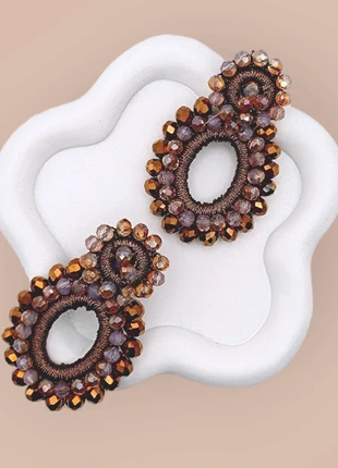 Amber Bloom oorbellen Bruin/ Brons, marque: DutchGlam, état: Neuf sans étiquette, 8,95 €, 10,10 € Protection acheteurs (Pro) incluse